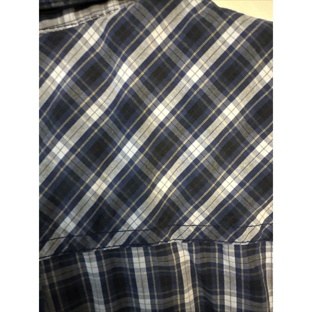5.11 Tactical Mens Snap Front Plaid Shirt Shooting Military Sz 2XL Blue Black - Picture 5 of 13